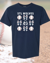 Load image into Gallery viewer, STL Wolves Baseball Bow Apparel