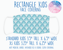 Load image into Gallery viewer, Face Covering Chevron Blue Shades