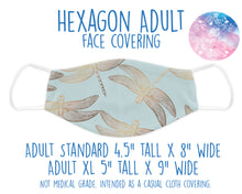 Load image into Gallery viewer, Face Covering Dragonfly Blue Gold