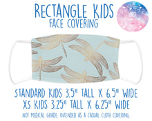 Load image into Gallery viewer, Face Covering Dragonfly Blue Gold