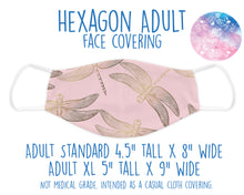 Load image into Gallery viewer, Face Covering Dragonfly Pink Gold