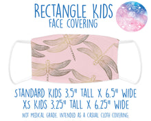 Load image into Gallery viewer, Face Covering Dragonfly Pink Gold