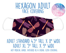 Load image into Gallery viewer, Face Covering Dragonfly Purple