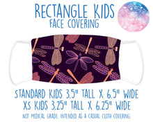 Load image into Gallery viewer, Face Covering Dragonfly Purple