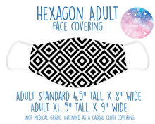 Load image into Gallery viewer, Face Covering Geometric B&W