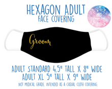 Load image into Gallery viewer, Face Covering Groom Cursive