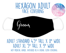 Load image into Gallery viewer, Face Covering Groom Cursive