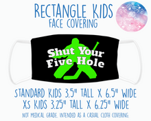 Load image into Gallery viewer, Face Covering Hockey Five Hole Black Green