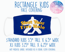 Load image into Gallery viewer, Face Covering Hockey Five Hole Blue Yellow