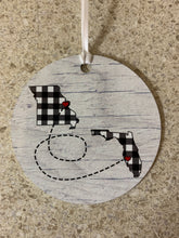Load image into Gallery viewer, Personalized Miles Apart States Ornament