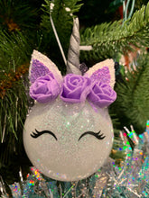 Load image into Gallery viewer, *CLEARANCE* Glitter Unicorn Ornament