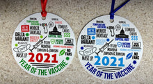 Load image into Gallery viewer, 2021 Year of The Vaccine Commemorative Ornament