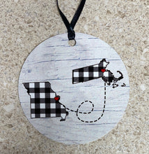 Load image into Gallery viewer, Personalized Miles Apart States Ornament