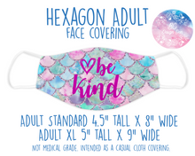 Load image into Gallery viewer, Face Covering Mermaid Be Kind