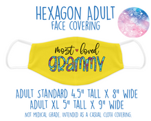 Load image into Gallery viewer, Face Covering Most Loved Grammy Yellow