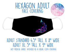 Load image into Gallery viewer, Face Covering Peacock Black