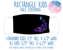 Load image into Gallery viewer, Face Covering Peacock Black