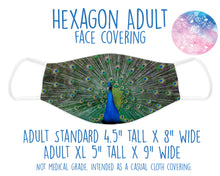 Load image into Gallery viewer, Face Covering Peacock Real