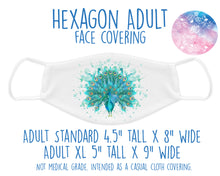 Load image into Gallery viewer, Face Covering Peacock Watercolor