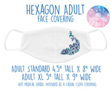 Load image into Gallery viewer, Face Covering Peacock White