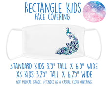 Load image into Gallery viewer, Face Covering Peacock White