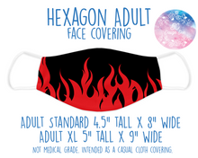 Load image into Gallery viewer, Face Covering Red Flames