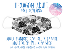 Load image into Gallery viewer, Face Covering Roses B&W