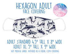 Load image into Gallery viewer, Face Covering Shark Pattern