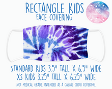 Load image into Gallery viewer, Face Covering Tye Dye Blue Purple