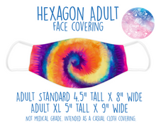 Load image into Gallery viewer, Face Covering Tye Dye Neon Rainbow