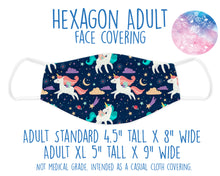 Load image into Gallery viewer, Face Covering Unicorn Space Pattern