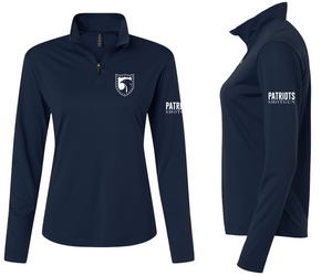 Patriots Shotgun Ladies Fit Lightweight Athletic 1/4 Zip Pullover