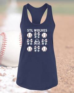 STL Wolves Baseball Bow Apparel