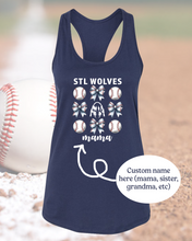 Load image into Gallery viewer, STL Wolves Bows Custom Apparel
