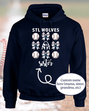 Load image into Gallery viewer, STL Wolves Bows Custom Apparel
