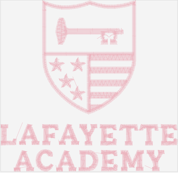 Lafayette Academy Embroidered Logo ONLY