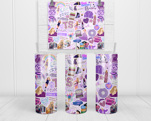 Pop Singer Sticker Collage 20oz Skinny Tumbler