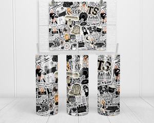 Pop Singer Sticker Collage 20oz Skinny Tumbler