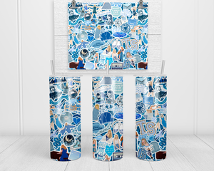 Pop Singer Sticker Collage 20oz Skinny Tumbler