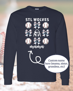 STL Wolves Bows Custom Apparel
