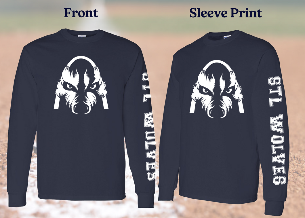 STL Wolves Baseball - Sleeve Print Apparel