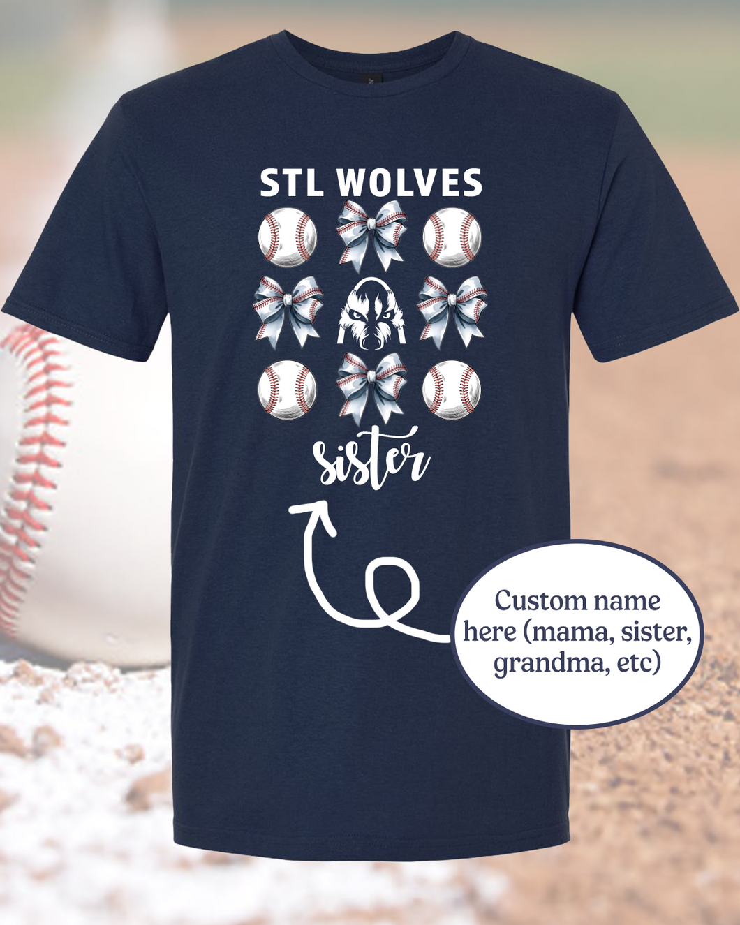 STL Wolves Bows Custom Apparel