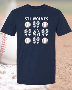 STL Wolves Baseball Bow Apparel