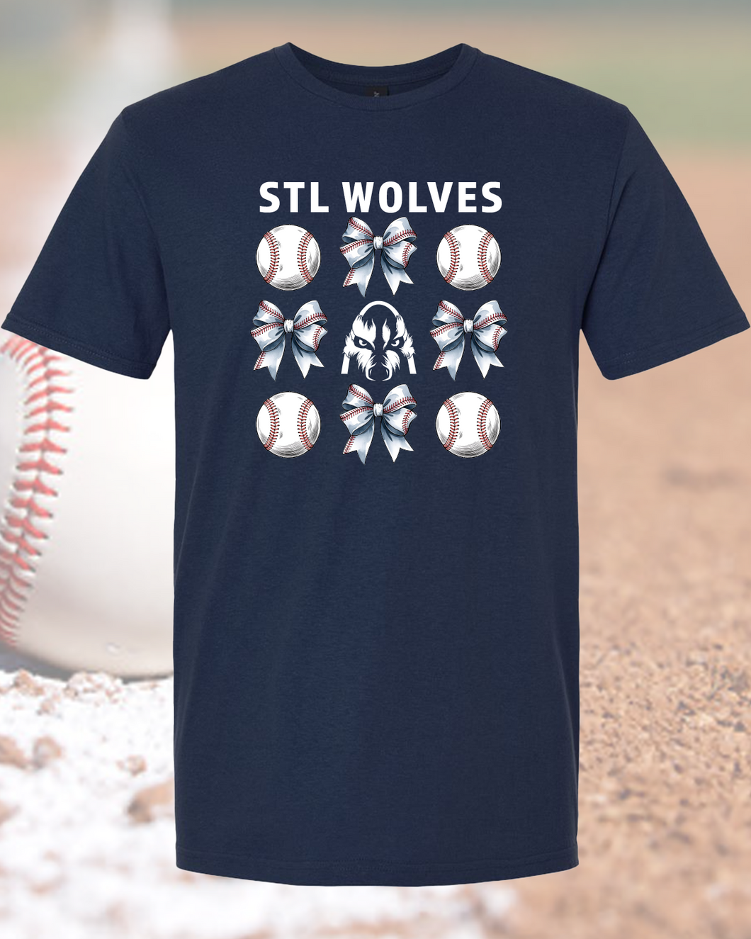 STL Wolves Baseball Bow Apparel