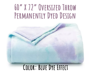 Personalized Tye Dye Effect Blanket