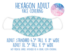 Load image into Gallery viewer, Face Covering Chevron Blue Shades
