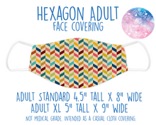 Load image into Gallery viewer, Face Covering Chevron Vintage Rainbow
