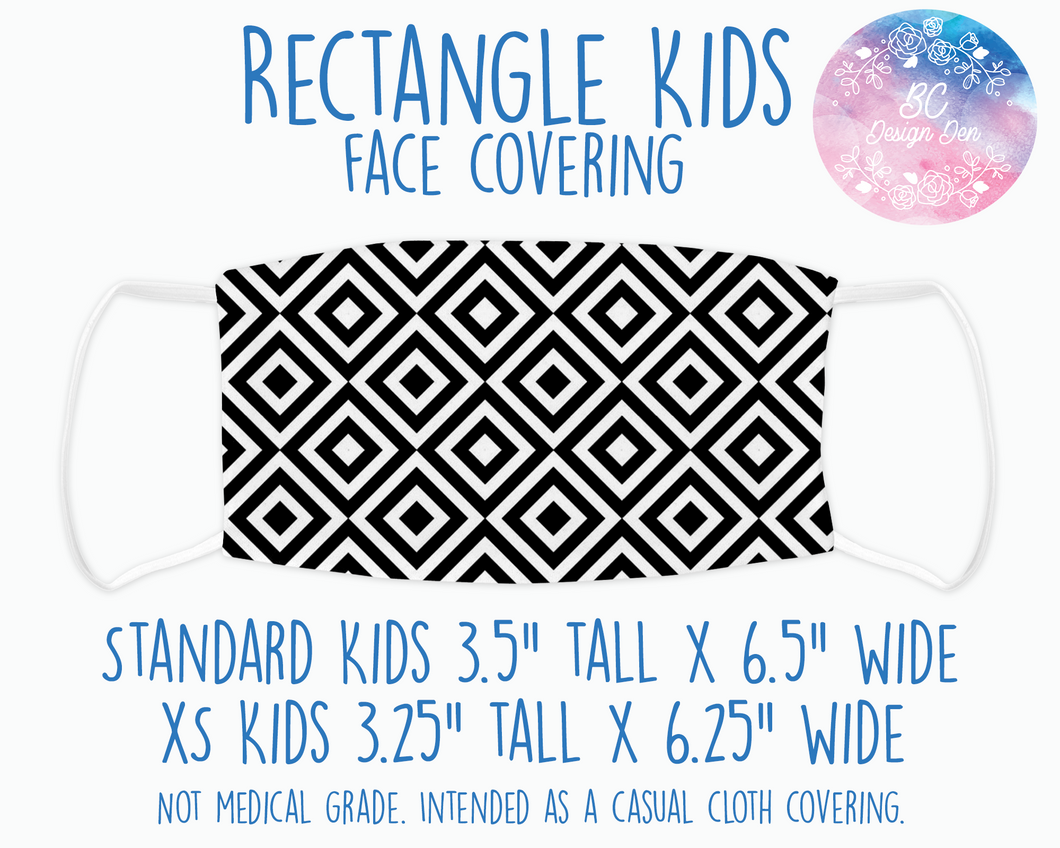 Face Covering Geometric B&W