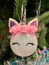 Load image into Gallery viewer, *CLEARANCE* Glitter Unicorn Ornament
