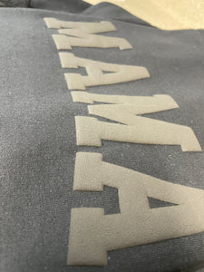 Adult Solid Puff Print Crewneck Sweatshirt